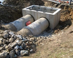Tying existing Storm Water piping to the new Vault at Clayton Drive Storm Drainage