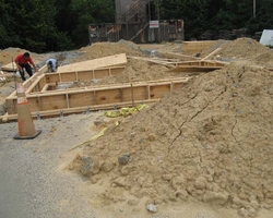 Pier Wall Foundation Forming at the Cheltenham Burn Building 