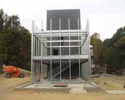 Metal Wall and Framing at the Cheltenham Burn Building 