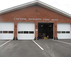 New Overhead Doors at the Renovation of Capitol Heights Volunteer Fire Department