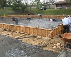 Formwork and Rebar tying for Floor Slab Placement at the Anacostia Jet Truck Garage