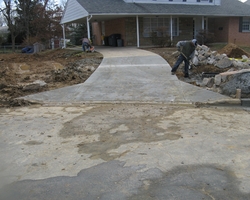 New Concrete Driveway at Oriole Drive Storm Drainage Improvement