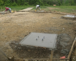 Picnic Pavilion Footing at Birchwood Community Center